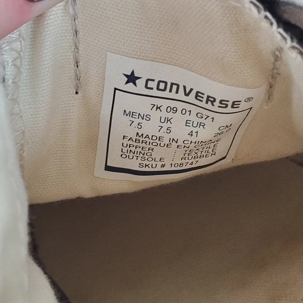 Converse One Star Mens Shoes Sz 7.5 Seasonal Ox Brown Lace Up Cap Toe‎ Sneakers - Picture 5 of 10
